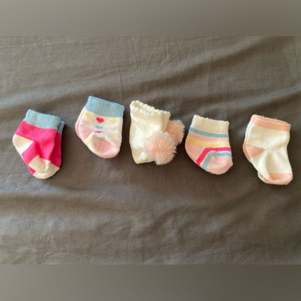 5 Pairs of Baby Socks Newborn